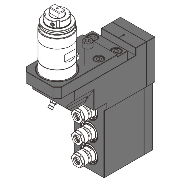 三軸雙頭正面偏心座