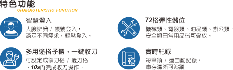 72格工具櫃特色功能